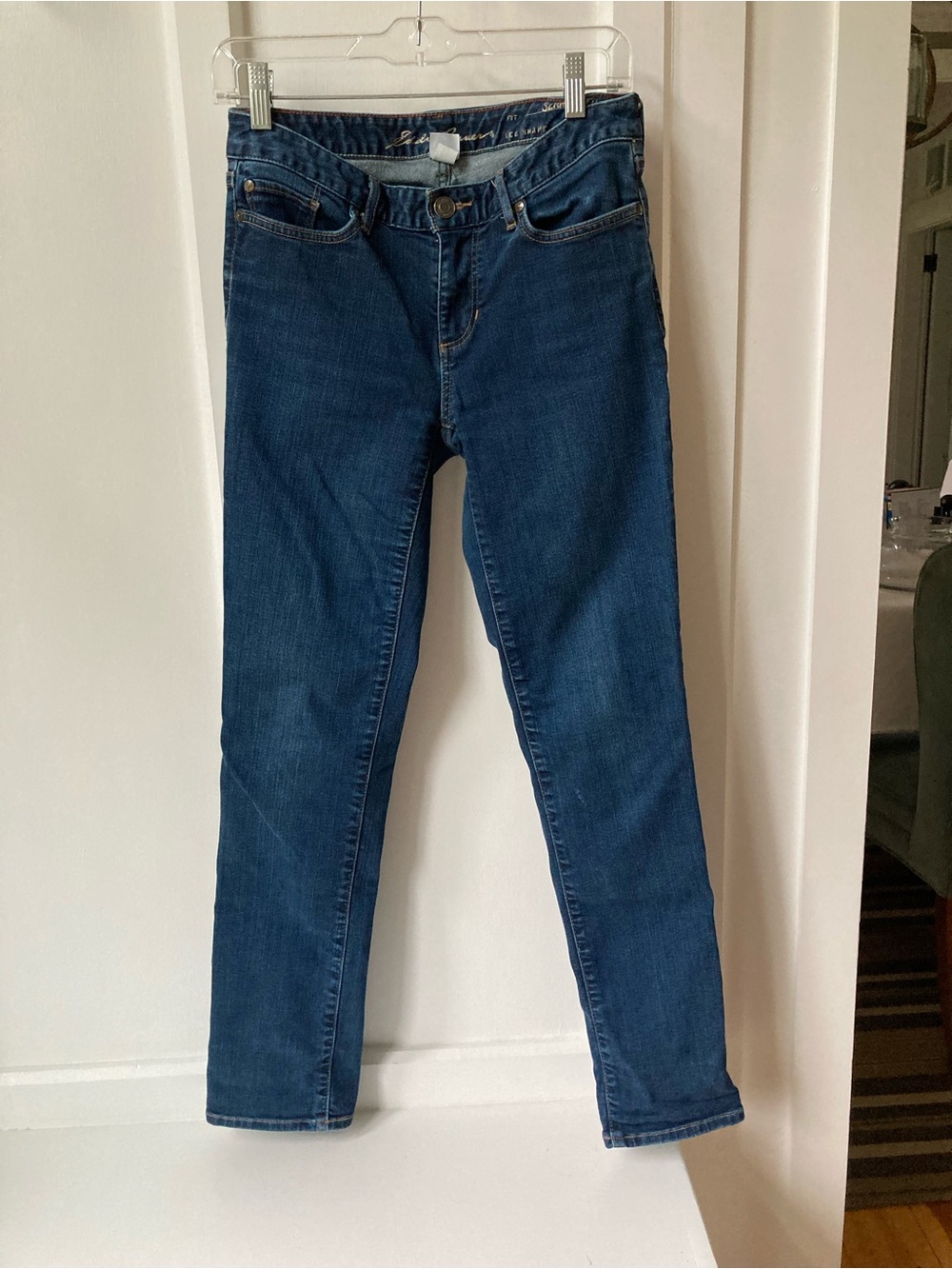 Eddie Bauer | Slightly Curvy Straight Jeans in Deep Blue Denim